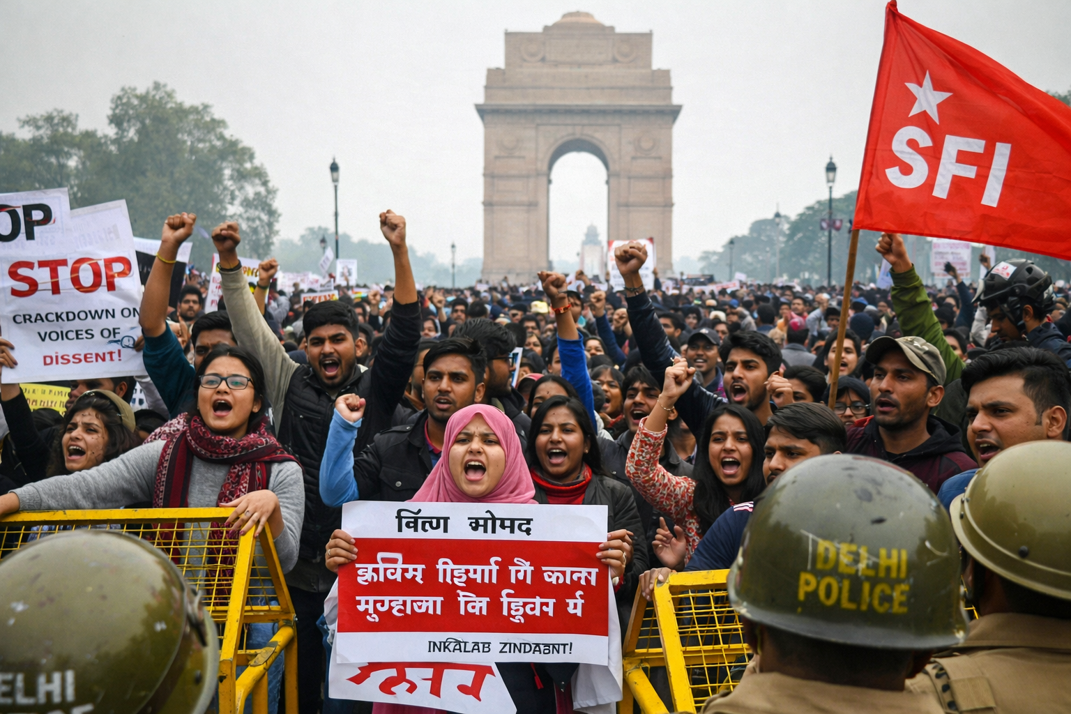 Delhi protests