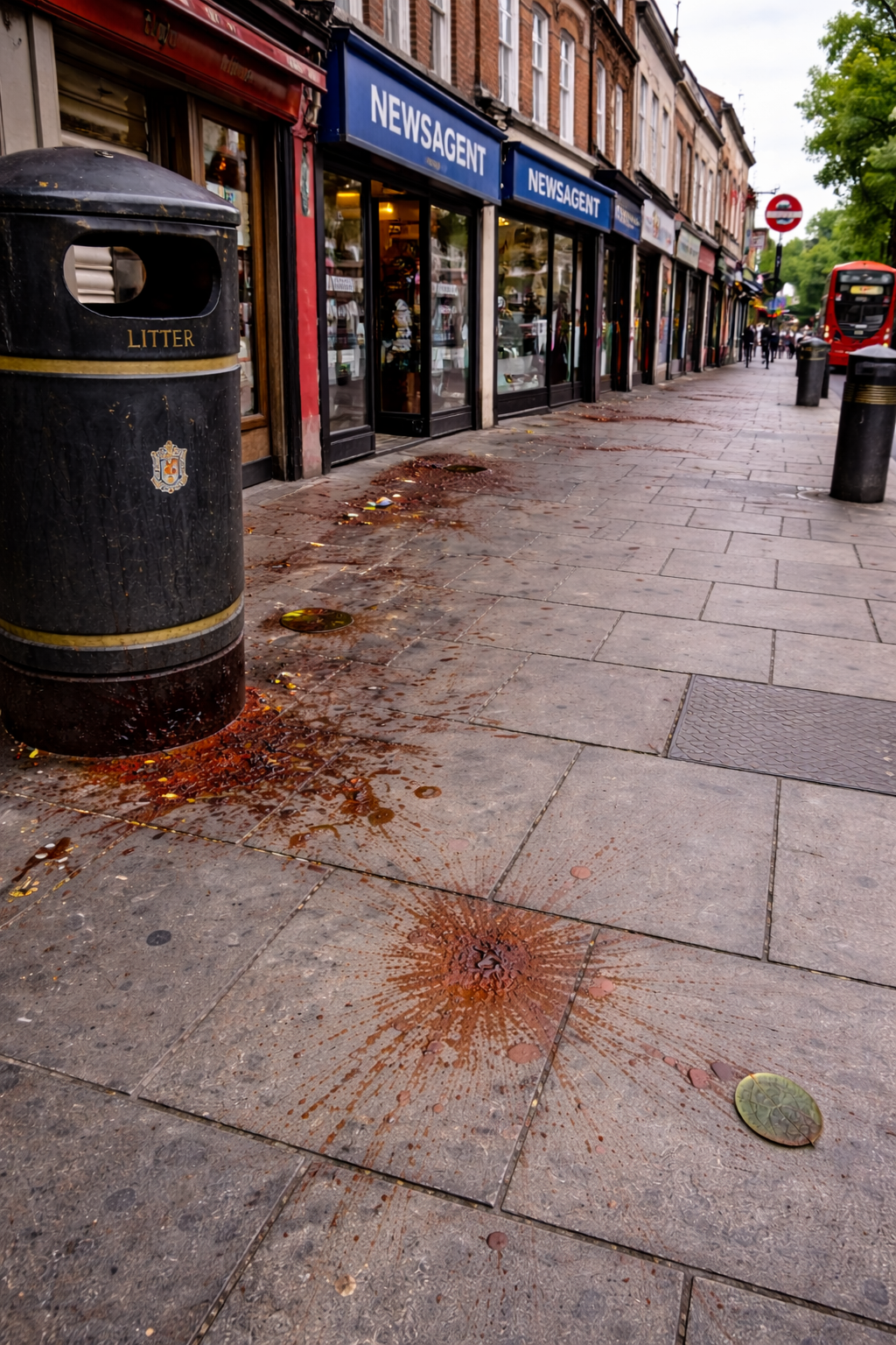 London streets stained with paan spits