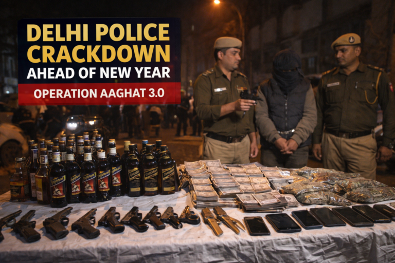 Delhi police crackdown