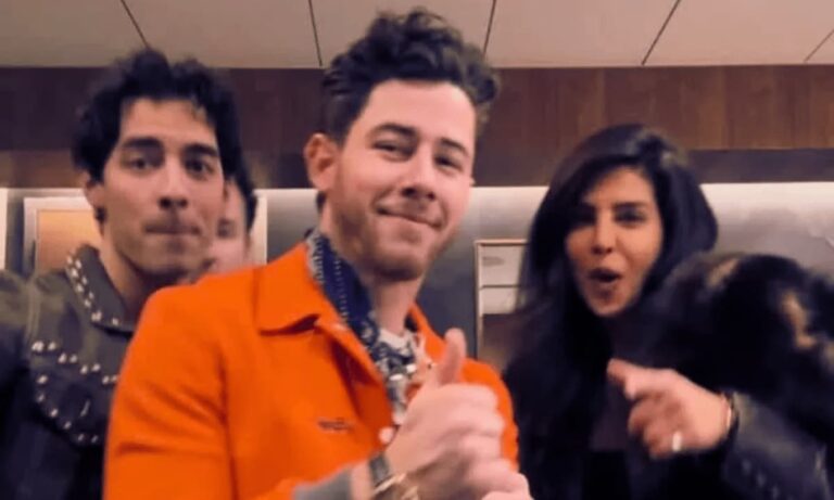 Nick Jonas and Priyanka Chopra dance on bollywood song