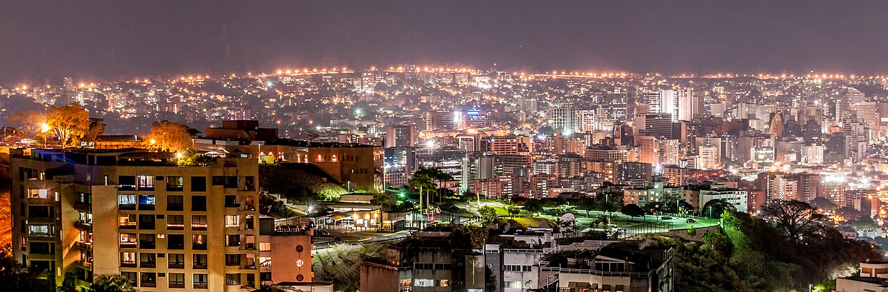 Caracas city at night